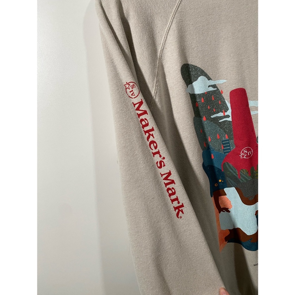 Maker's Mark x Remarkable Portland Art Sweatshirt in Size Large Gray Colorful - Picture 4 of 8